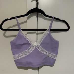 Lacy purple tank